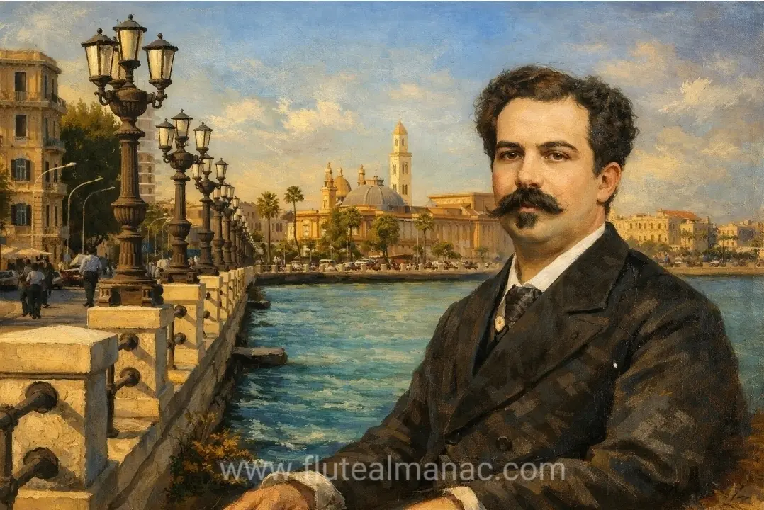 Donato Lovreglio 19th century Italian flutist from Bari portrait